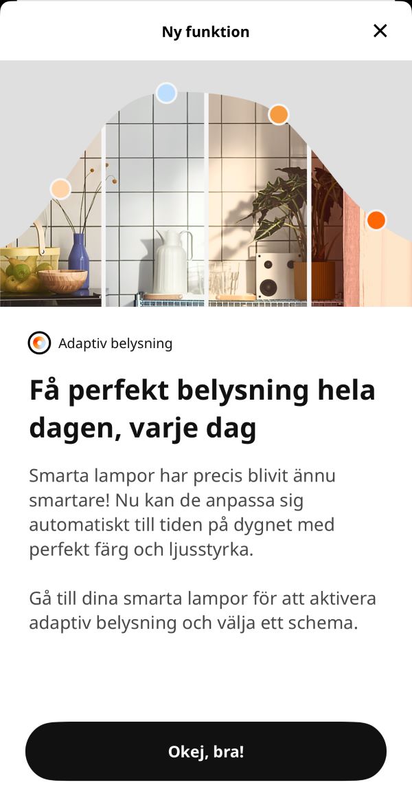 IKEA DIRIGERA adaptiv belysning