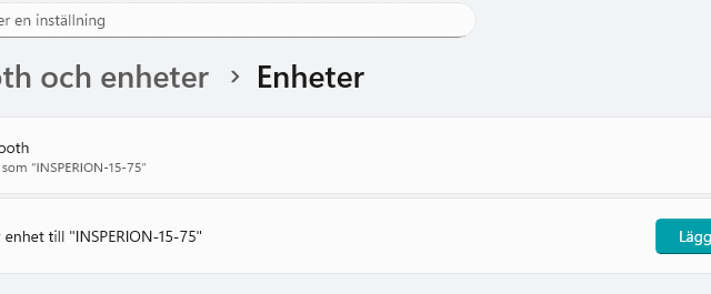 Bild på Blueooth och enheter i Windows 11