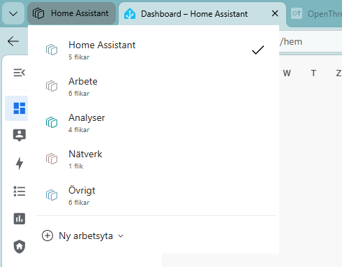 Bild som visar funktionen Arbetsyta i Microsoft Edge