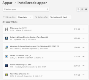 Appar i Windows 11