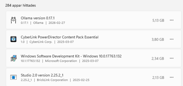 Appar i Windows 11