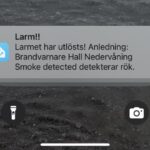 Notis till mobilen när brandlarmet går