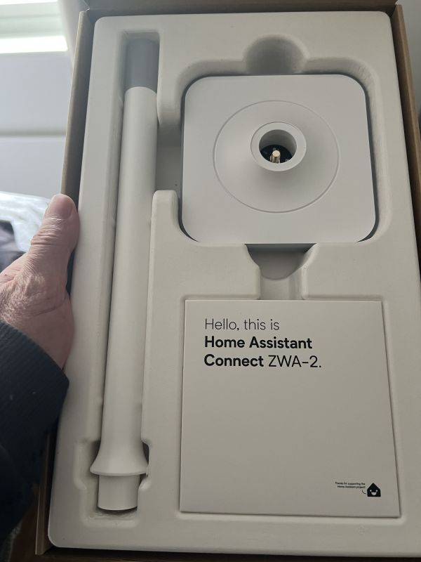 Antenn, platform och kabel i Home Assistant connect zwa-2 boxen
