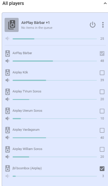 Music Assistant i Home Assistant gruppera högtalare