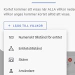 Home Assistant kort med villkor