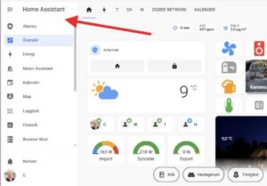 Bild på Sidomeny i Home Assistant