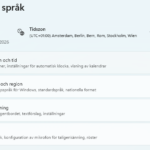 Bil på meny tid och språk i Windows 11
