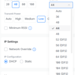 Bild på DFS kanaler på 5GHz bandet