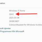 En bild på när jag laddat ner och installerat Windows 11 26H2