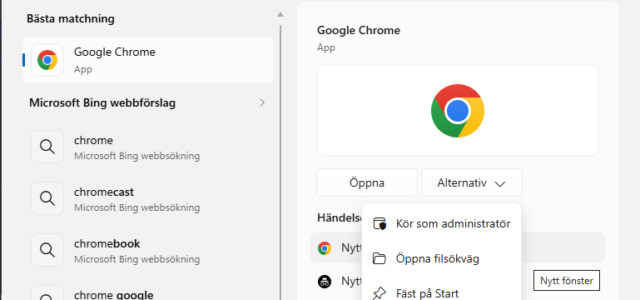 Bild på hur jag kan fästa en app på aktivitetsfältet i windows 11