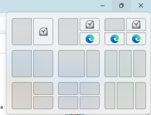 En bild på microsoft edge och snaplayout