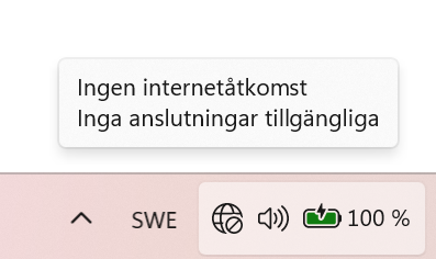 Bild på windows 11 Ingen internetåtkomst
