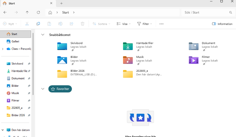 Bild på windows 11 utforskaren