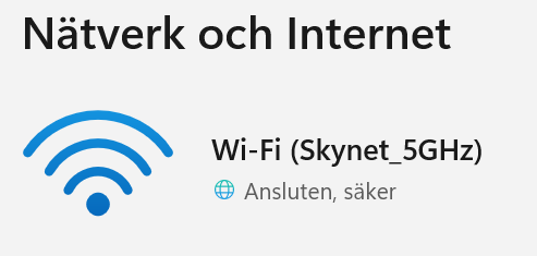 Bild på wifi symbol i Windows 11