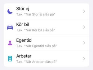 Trigga home assistant med iPhone fokus funktion