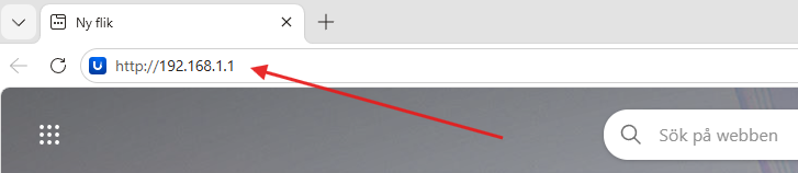 Så här loggar jag in i min router genom att skriva 192.168.1.1 eller 192.168.0.1 i webbläsarens adressfält