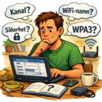 bild på en person som ska börja göra alla inställningar i en router