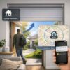 Rullgardin som åker upp automatiskt när någon lämnar hemmet, styrt via geofencing i Home Assistant